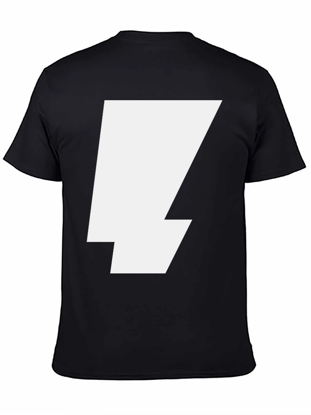 Bold Lightning Bolt Graphic Tee - Black
