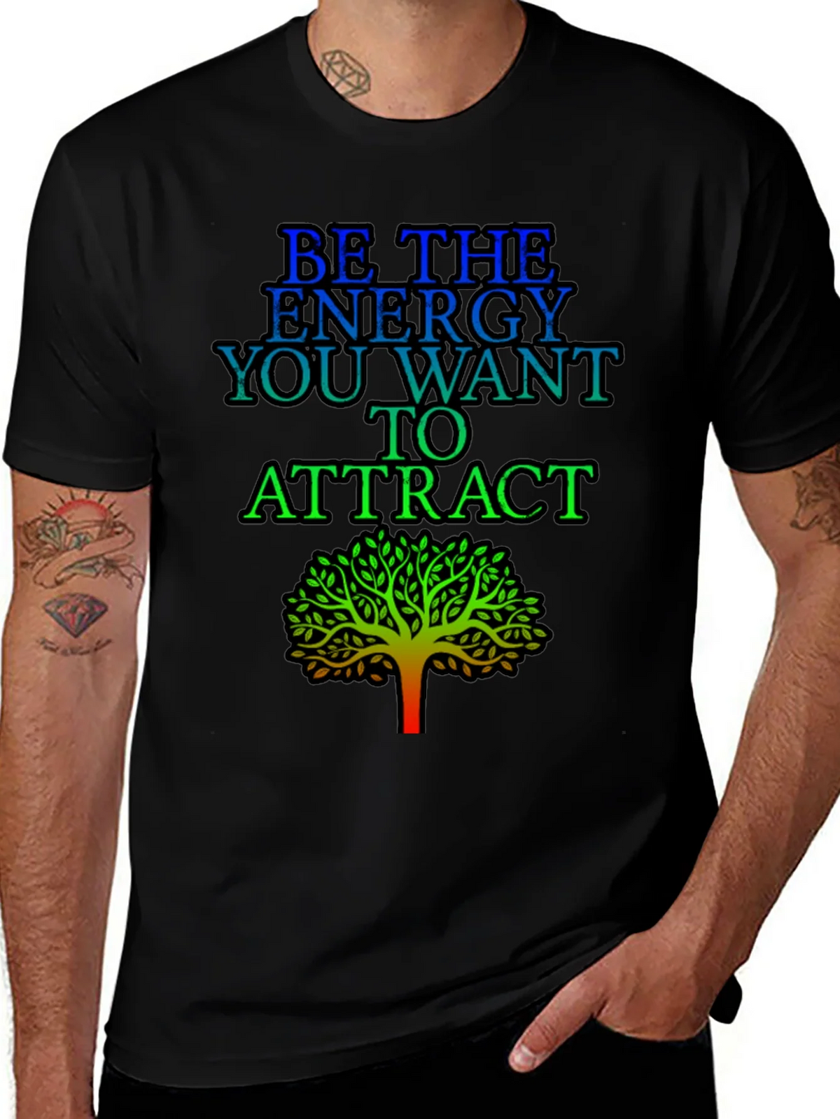 Be the Energy T-Shirt - Inspirational Tree Graphic