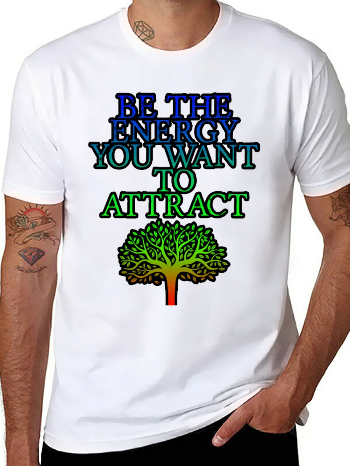 Be the Energy T-Shirt - Inspirational Tree Graphic