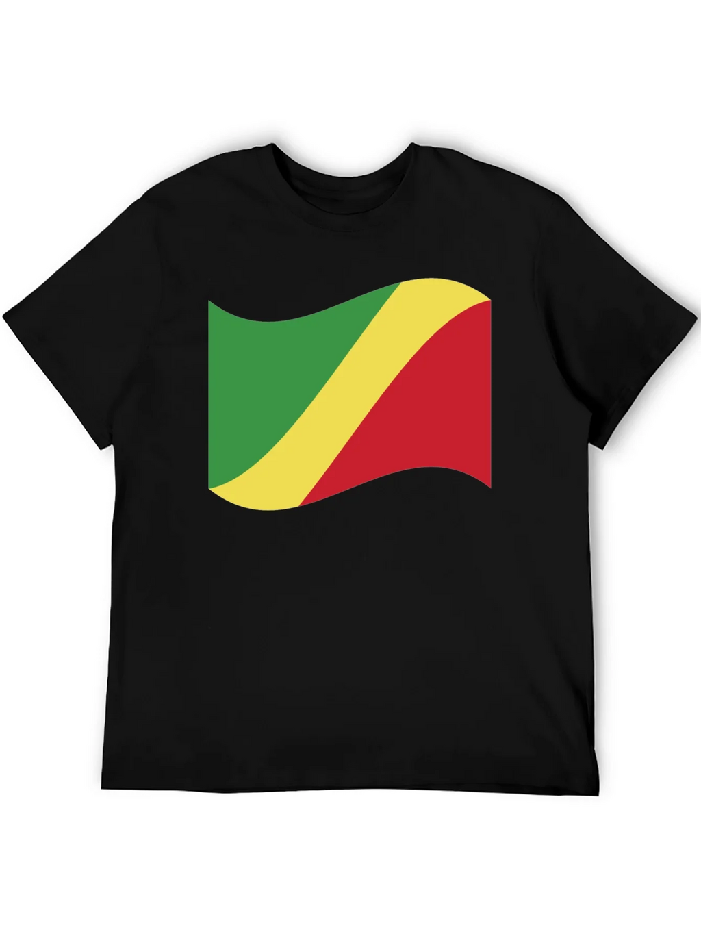 Republic of the Congo Flag Black T-Shirt