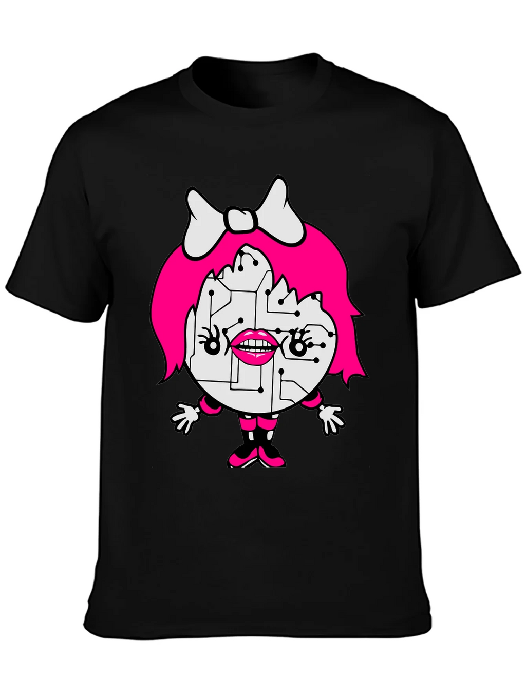 Funky Robot Girl Graphic Tee
