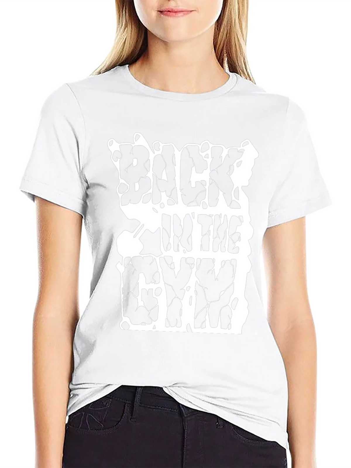 Back In The Gym Black T-Shirt Workout Graphic
