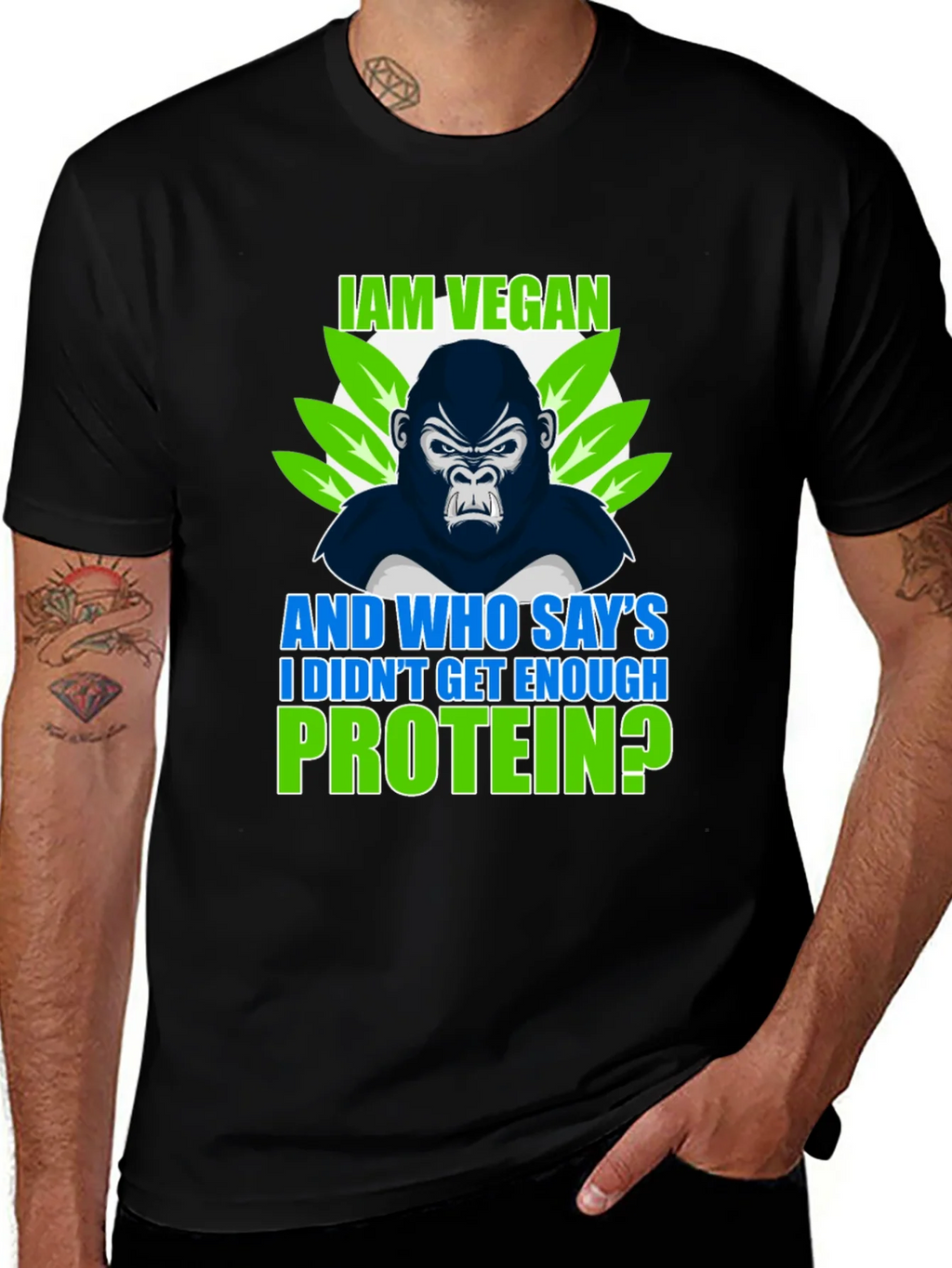 Vegan Gorilla T-Shirt: I Am Vegan Protein?