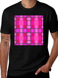 Pink Plaid Tee - Stylish & Unique Pattern