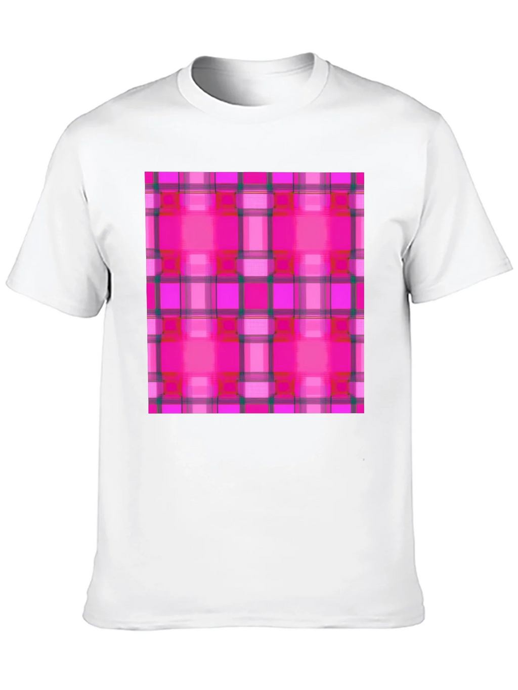 Pink Plaid Tee - Stylish & Unique Pattern
