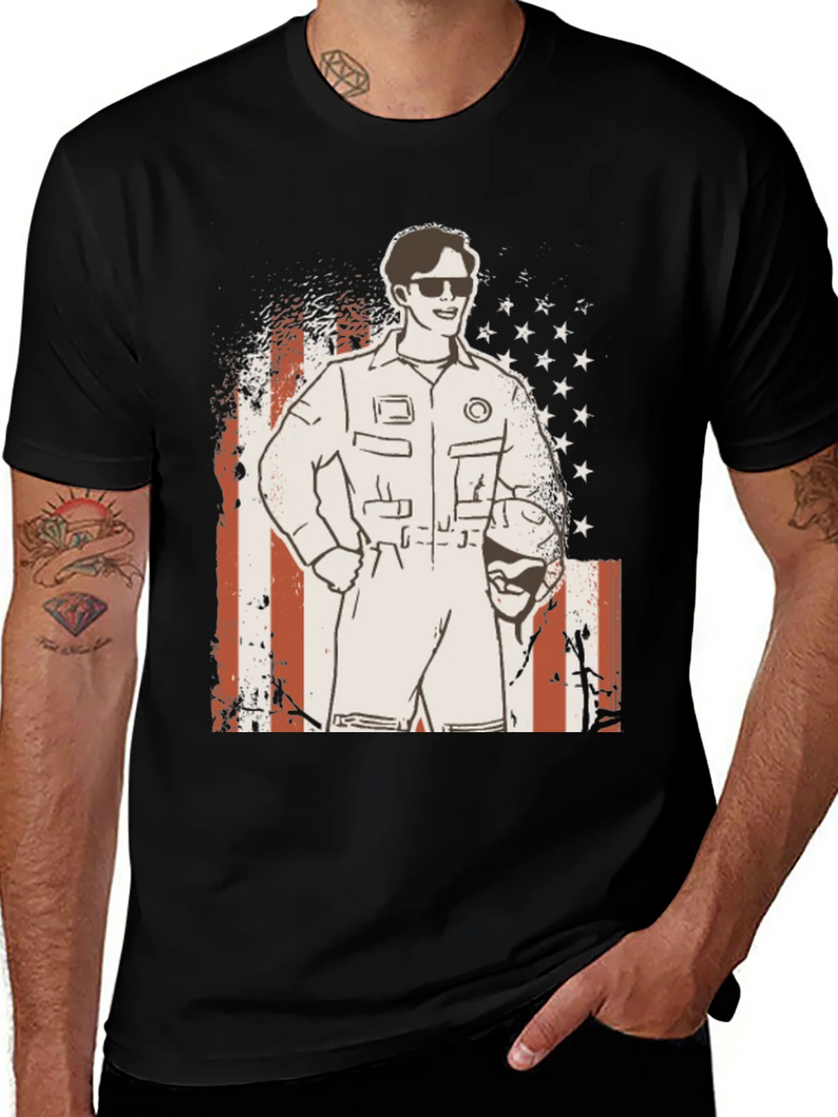 Retro Pilot Graphic T-Shirt