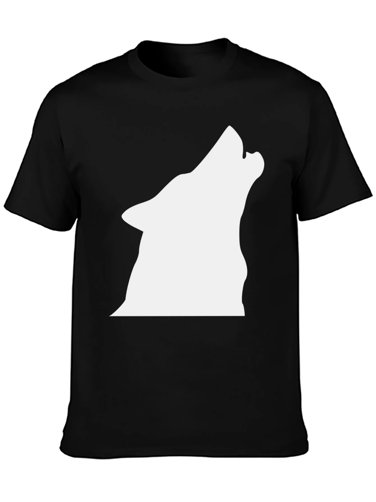 Black Wolf Silhouette Graphic T-Shirt