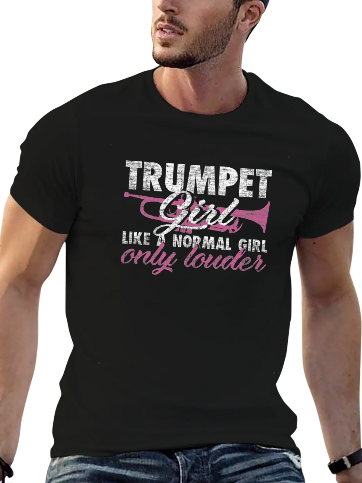 Trumpet Girl Graphic Tee - Musicians Shirt