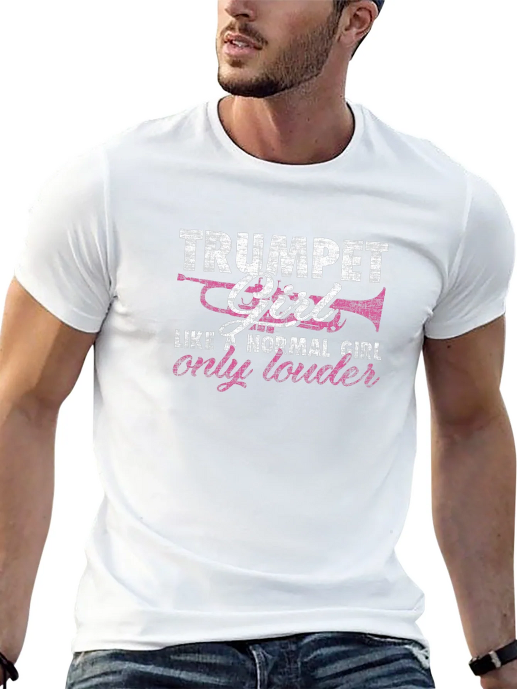 Trumpet Girl Graphic Tee - Musicians Shirt