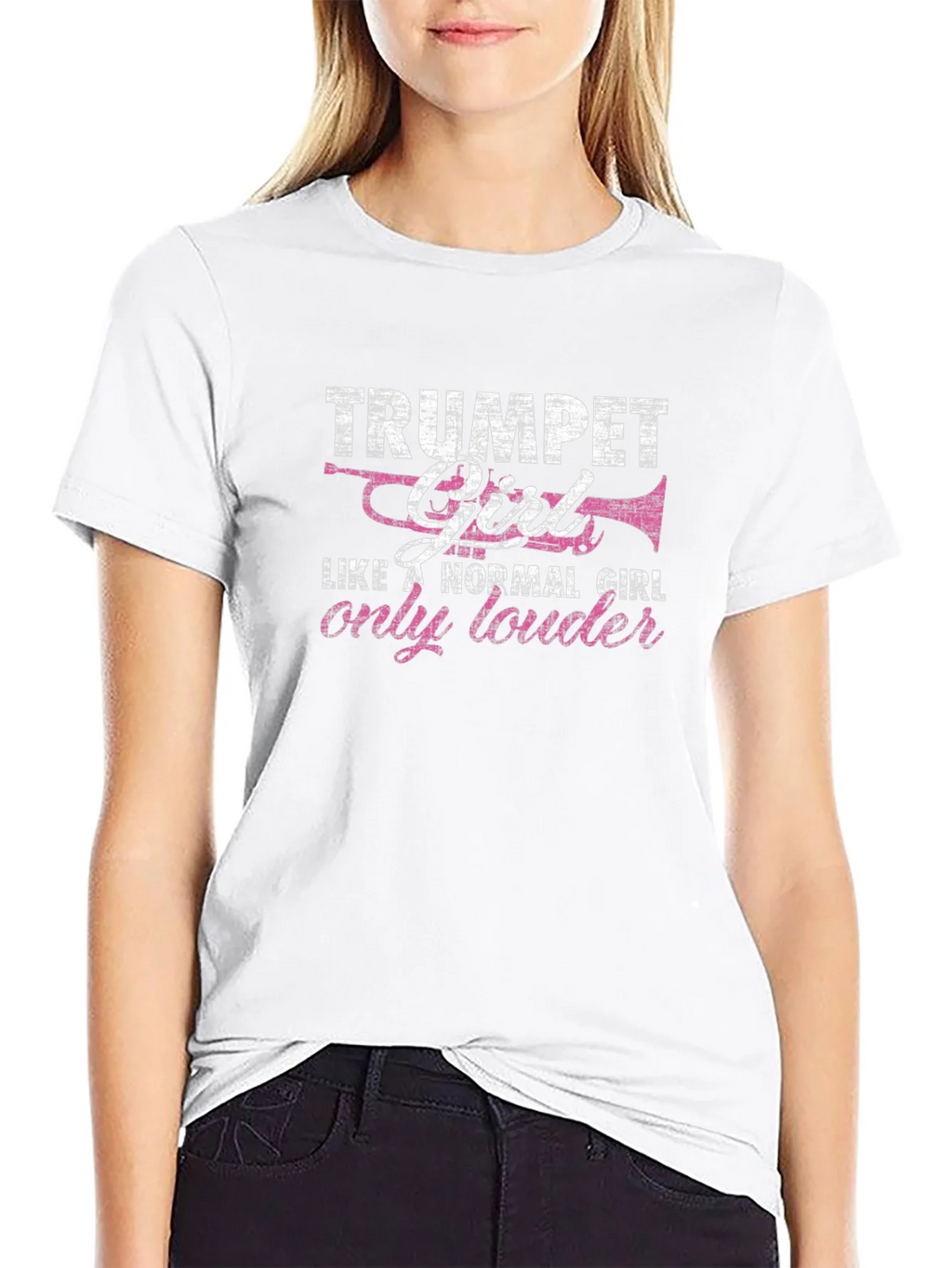 Trumpet Girl Graphic Tee - Musicians Shirt