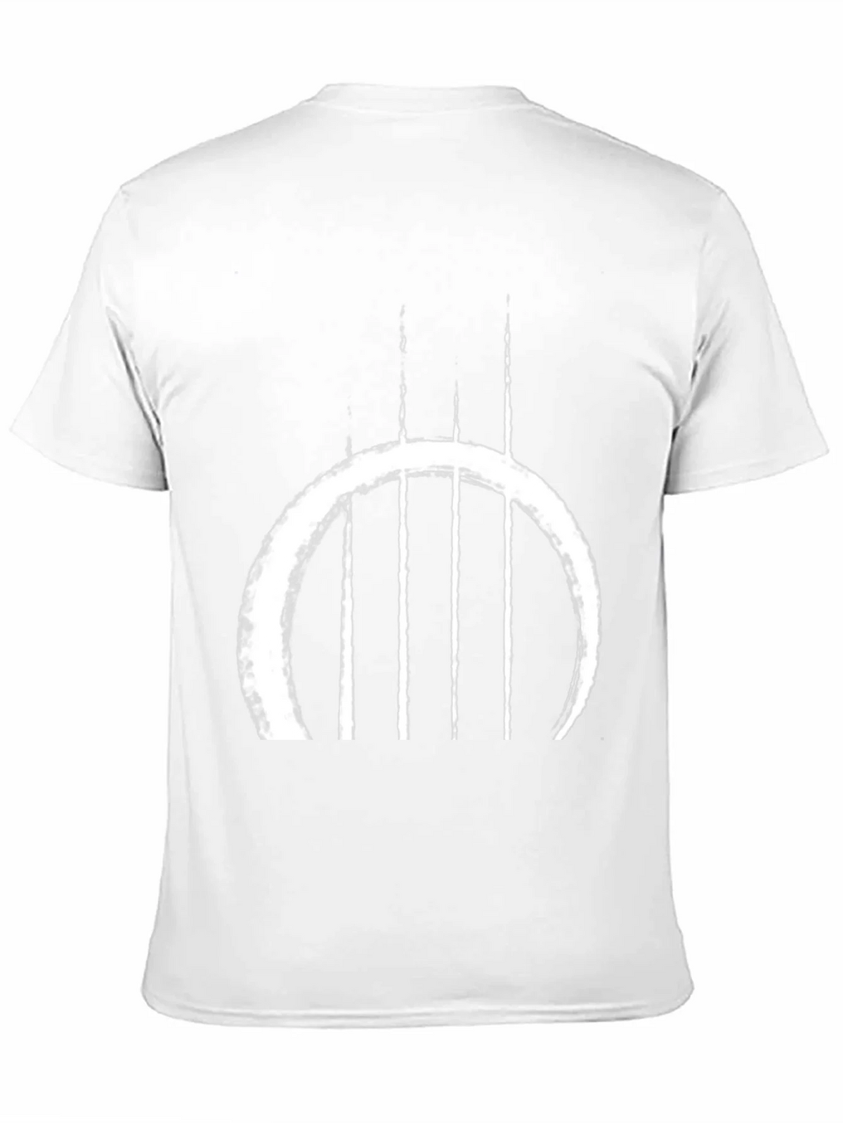 Abstract Circle & Lines Graphic Black T-Shirt