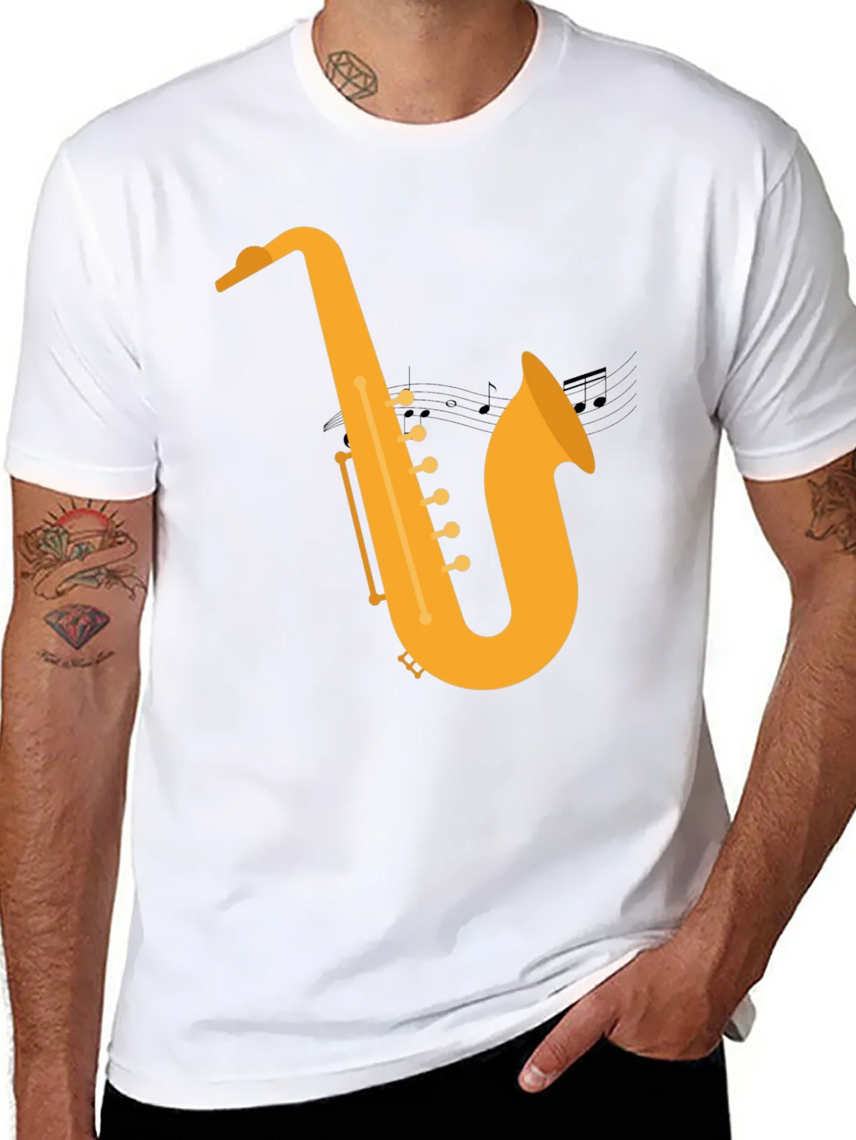 Saxophone Graphic Tee - Musical Style