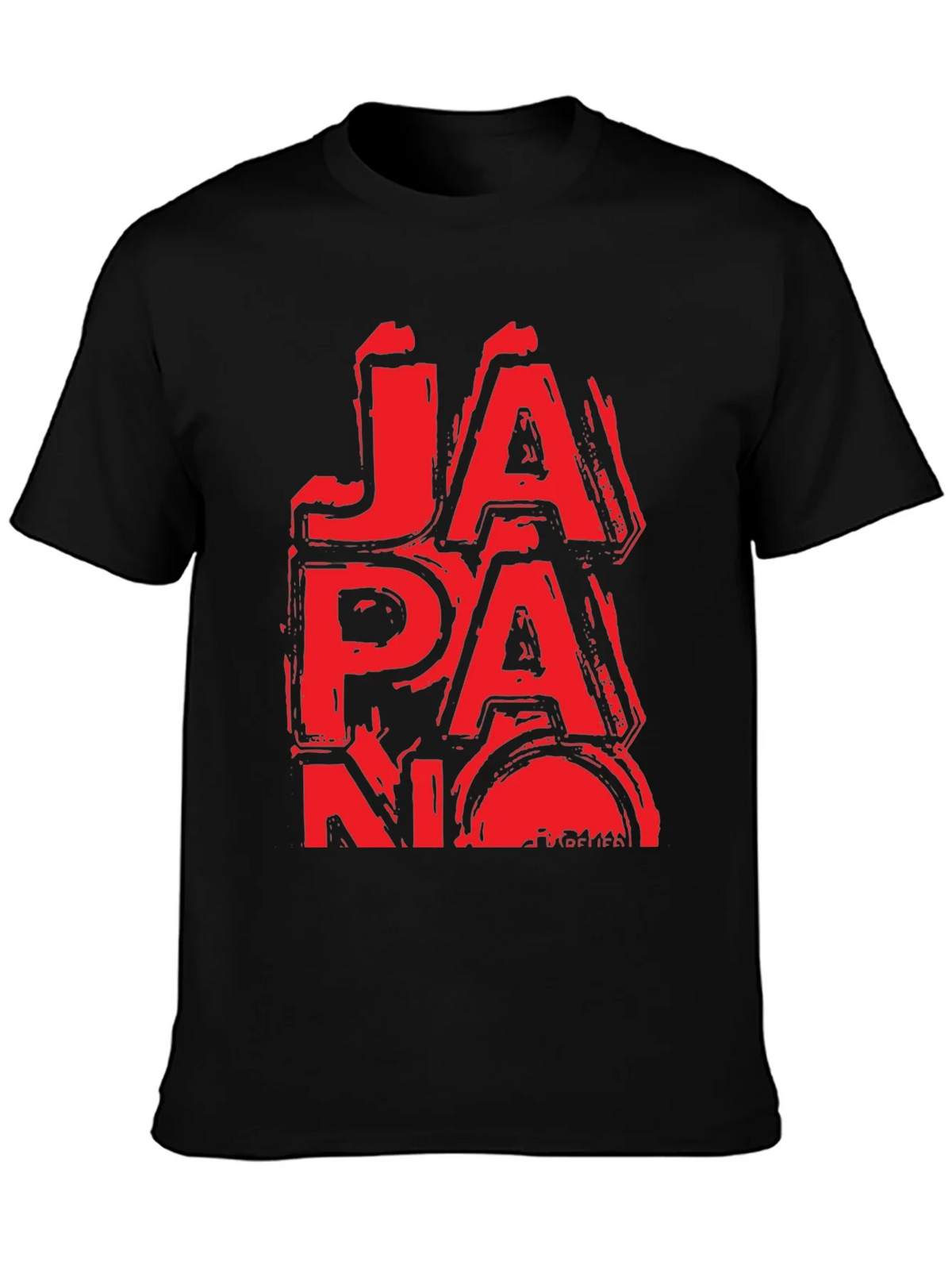 Red Japan Graphic T-Shirt - Grunge Style