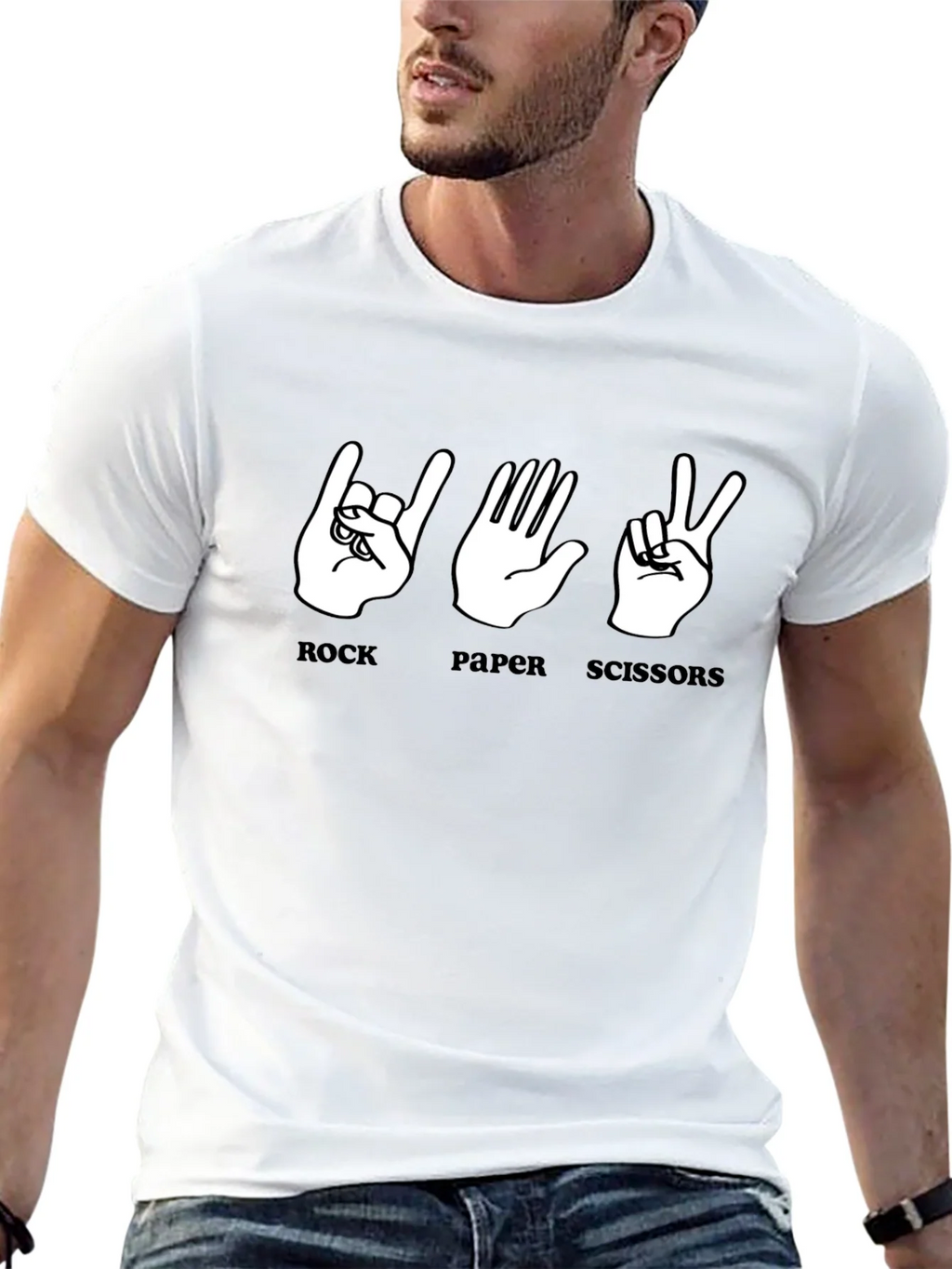Rock Paper Scissors Graphic T-Shirt