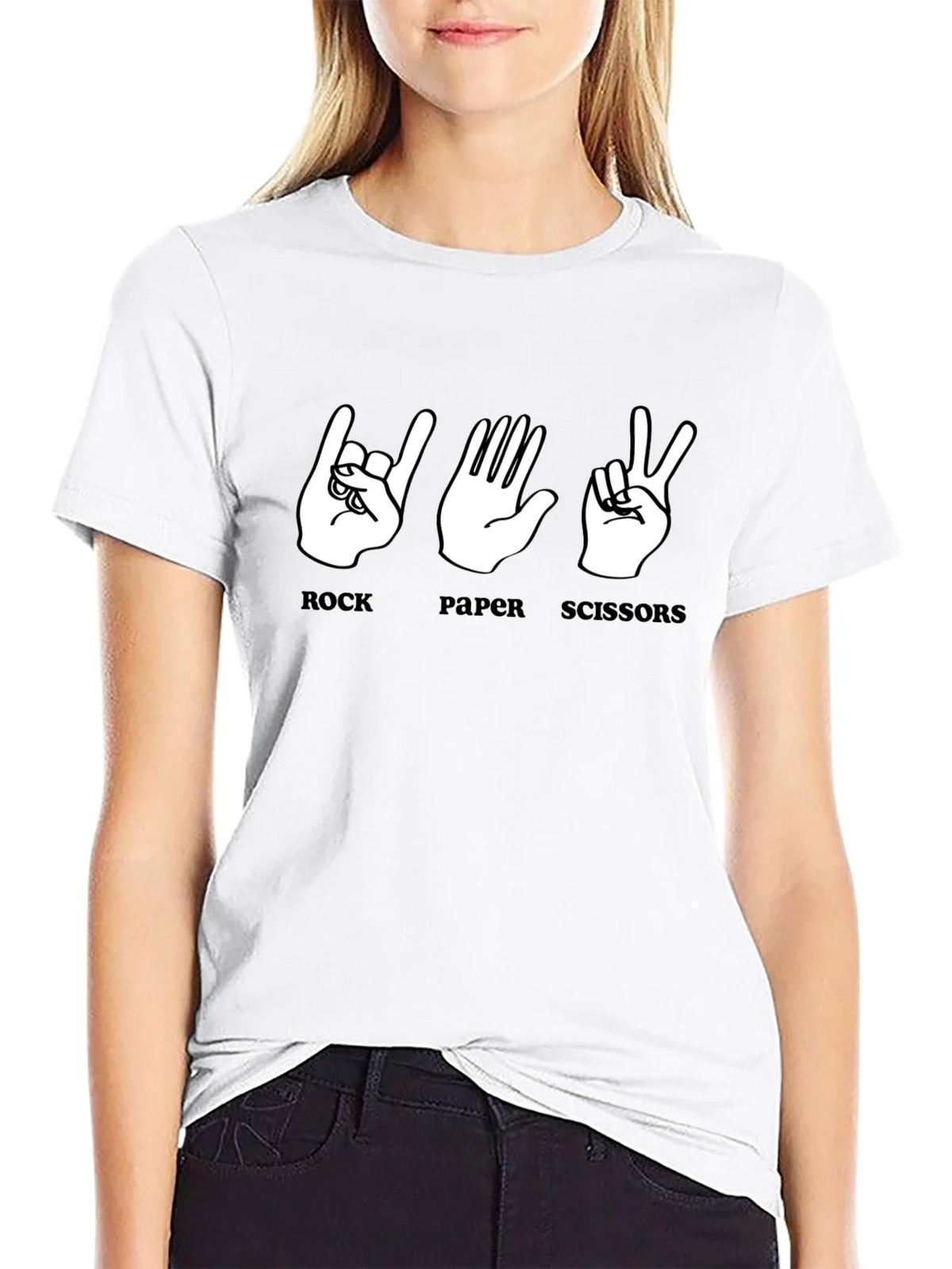 Rock Paper Scissors Graphic T-Shirt
