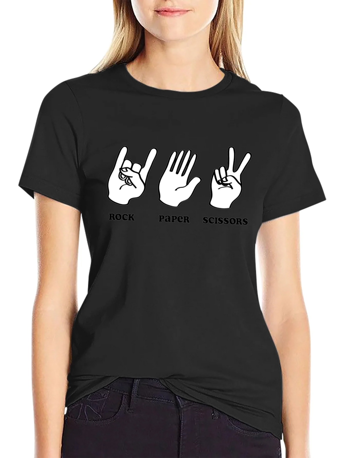 Rock Paper Scissors Graphic T-Shirt