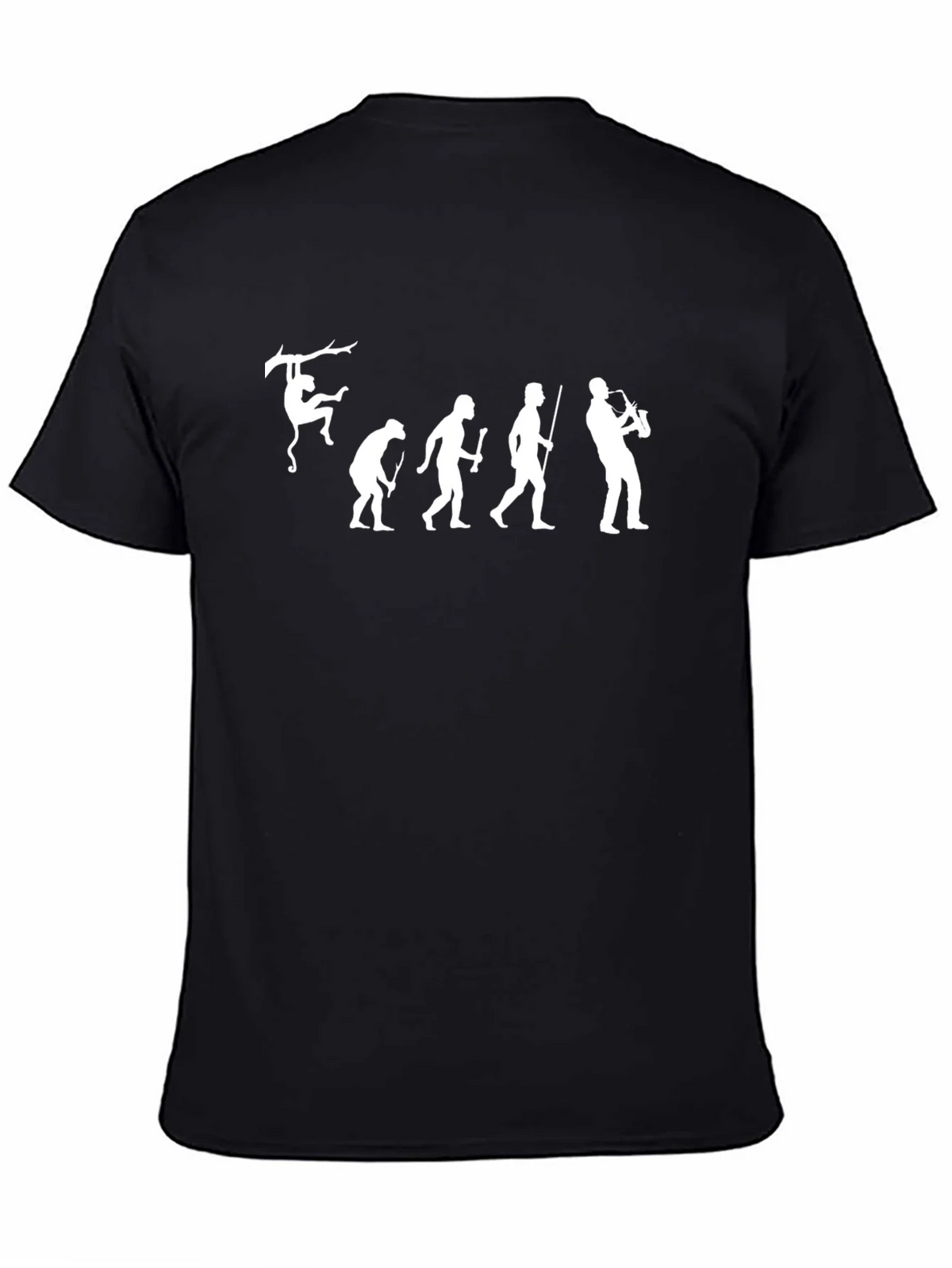Evolution of Saxophone Black T-Shirt