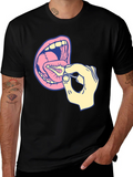 Graphic T-Shirt: Mouth and Hand