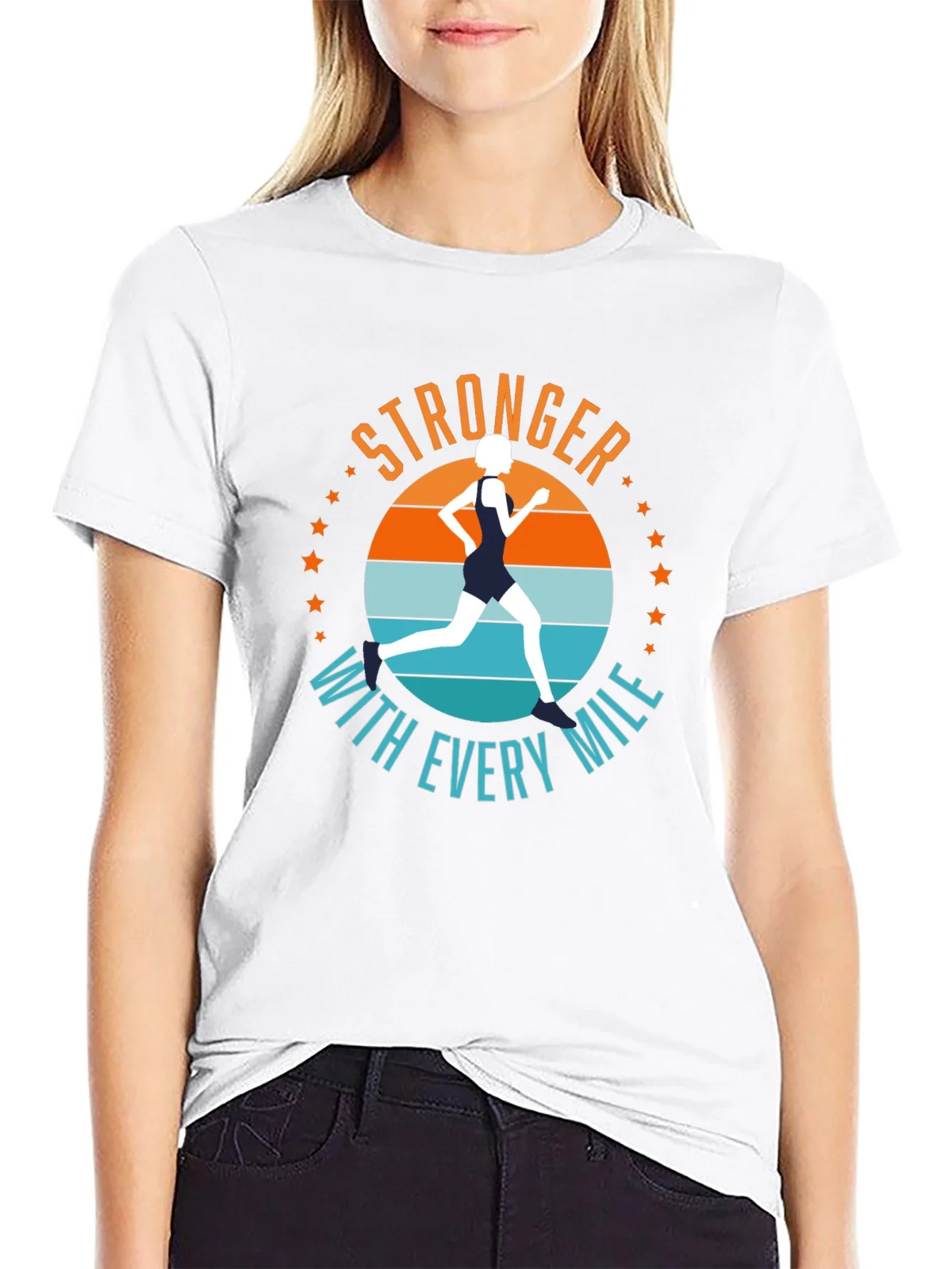 Stronger with Every Mile Running T-Shirt