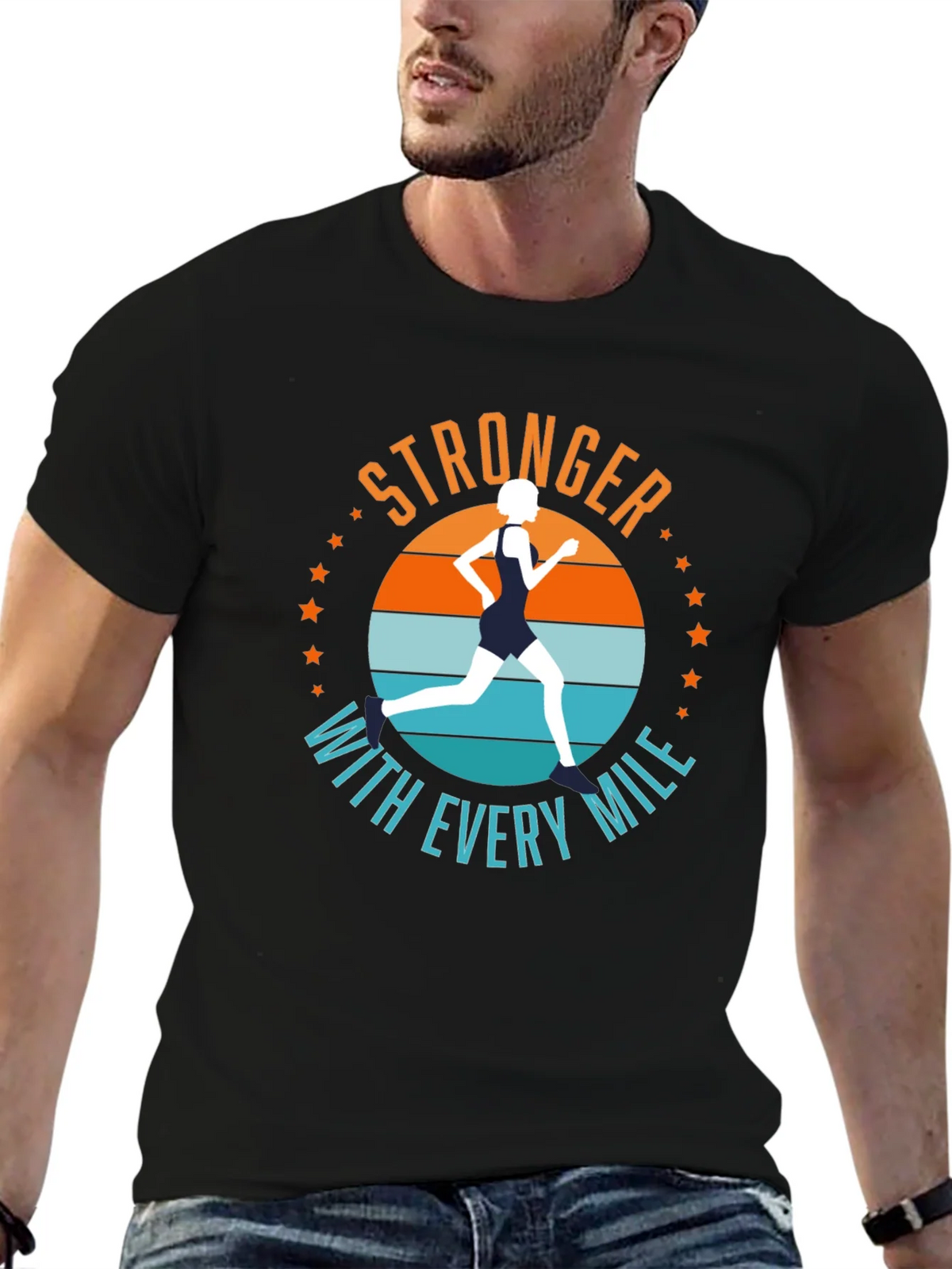Stronger with Every Mile Running T-Shirt