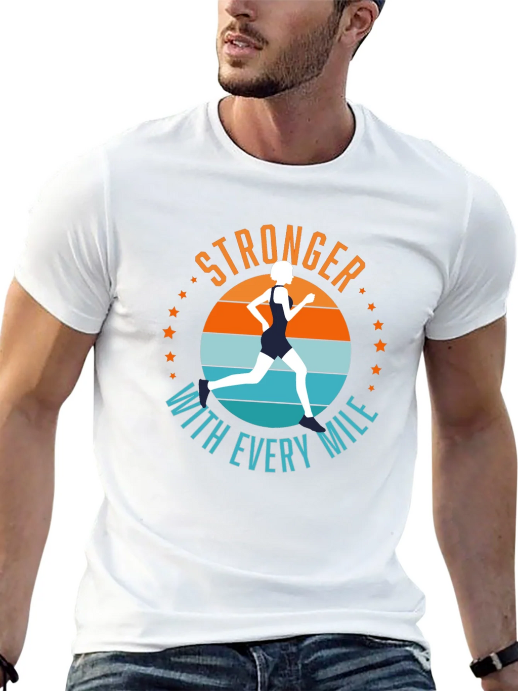 Stronger with Every Mile Running T-Shirt