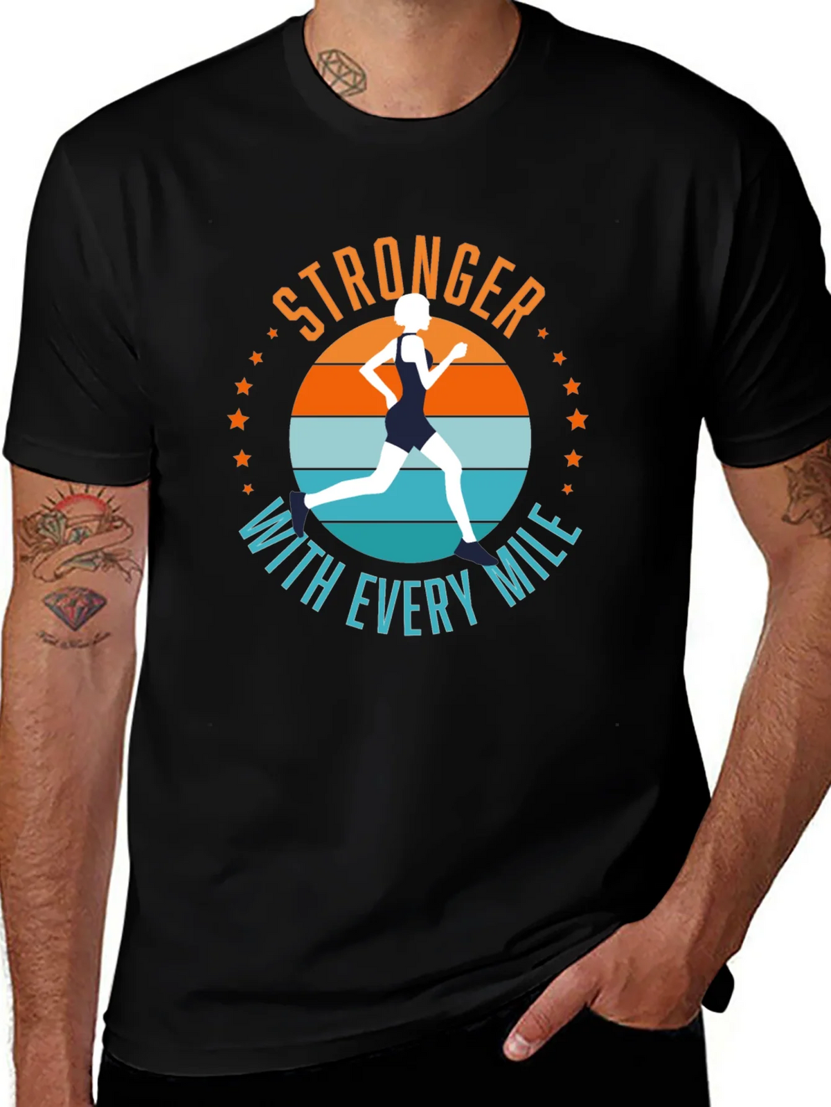 Stronger with Every Mile Running T-Shirt