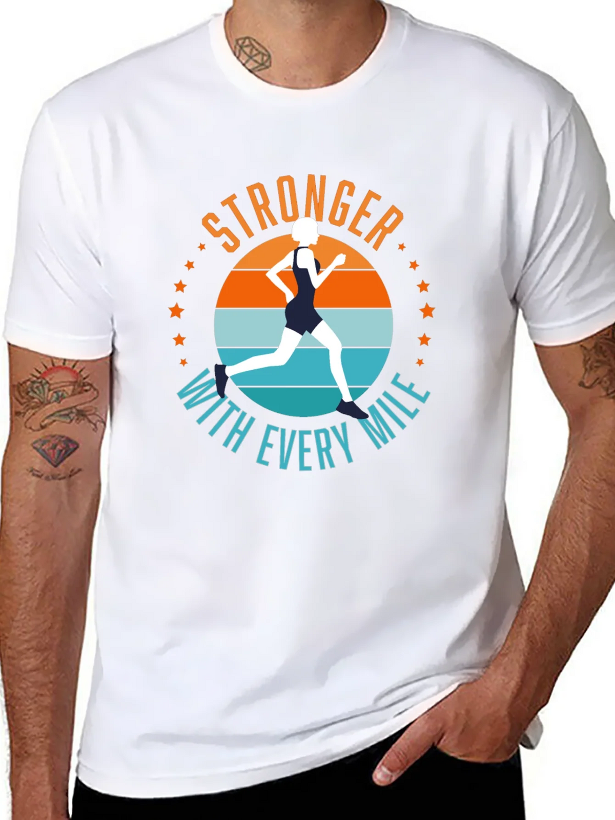 Stronger with Every Mile Running T-Shirt
