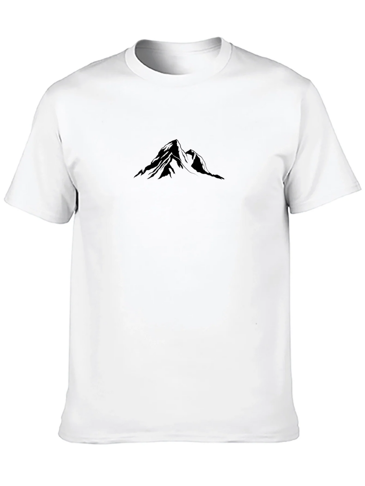 Minimalist Mountain Graphic Black T-Shirt