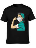 Empowered Nurse T-Shirt - Rosie Riveter Style