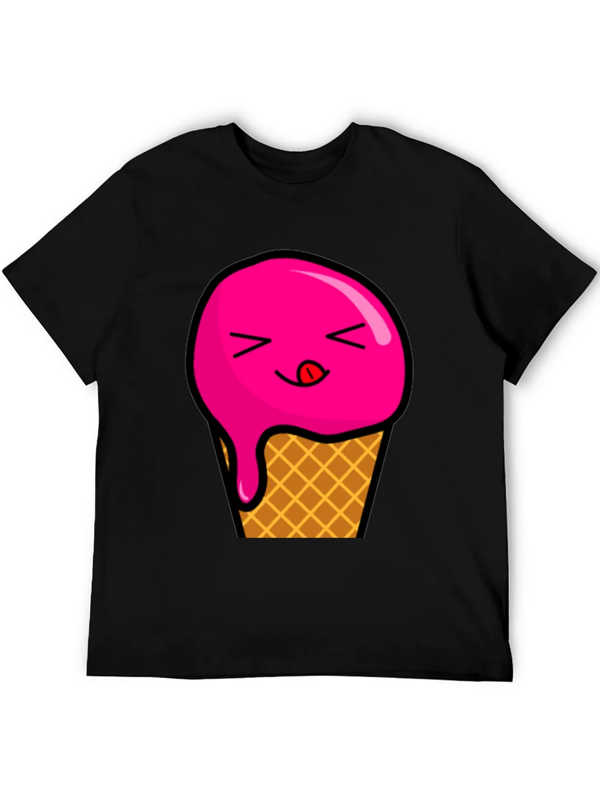 Ice Cream Graphic Tee - Unisex Black T-Shirt