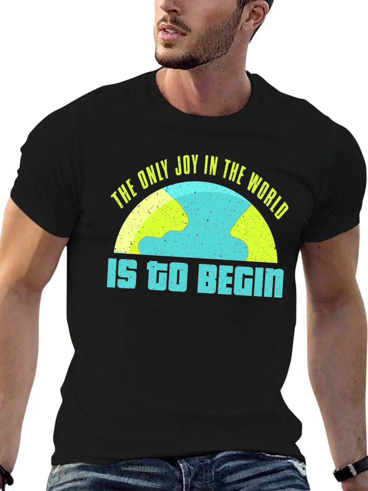 Joy To Begin Graphic Tee - Black
