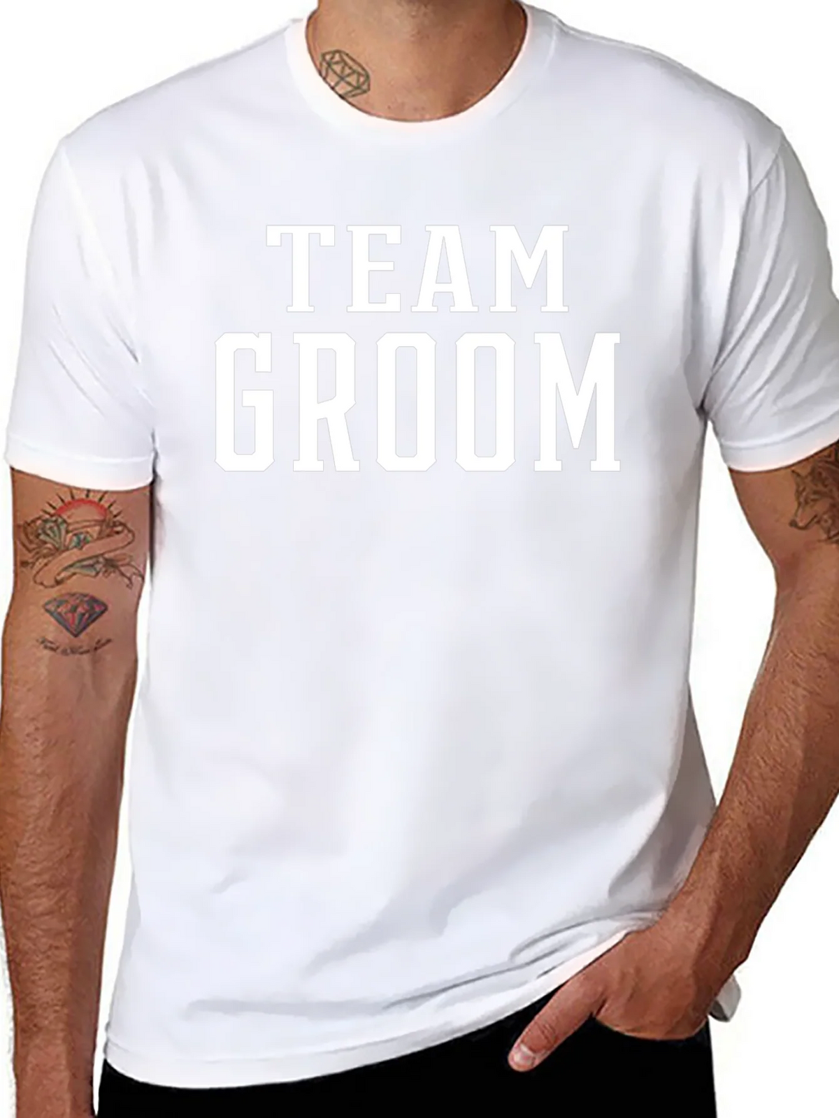Team Groom Black T-Shirt