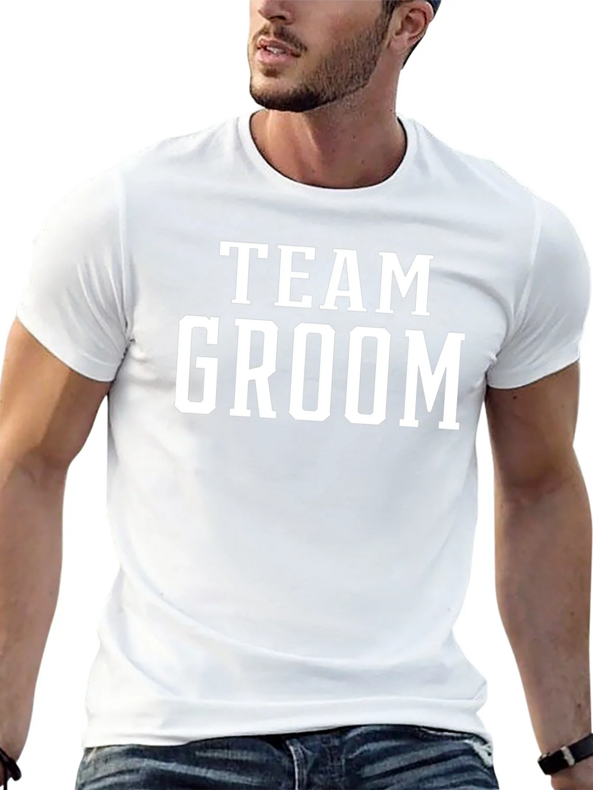 Team Groom Black T-Shirt
