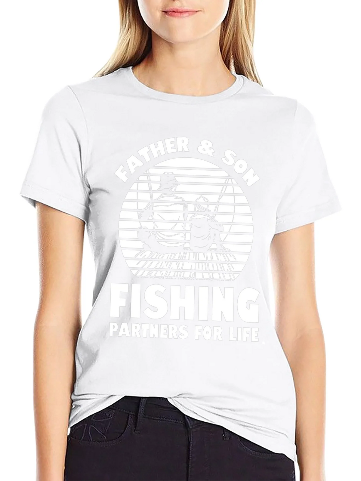 Father & Son Fishing Partners Black T-Shirt