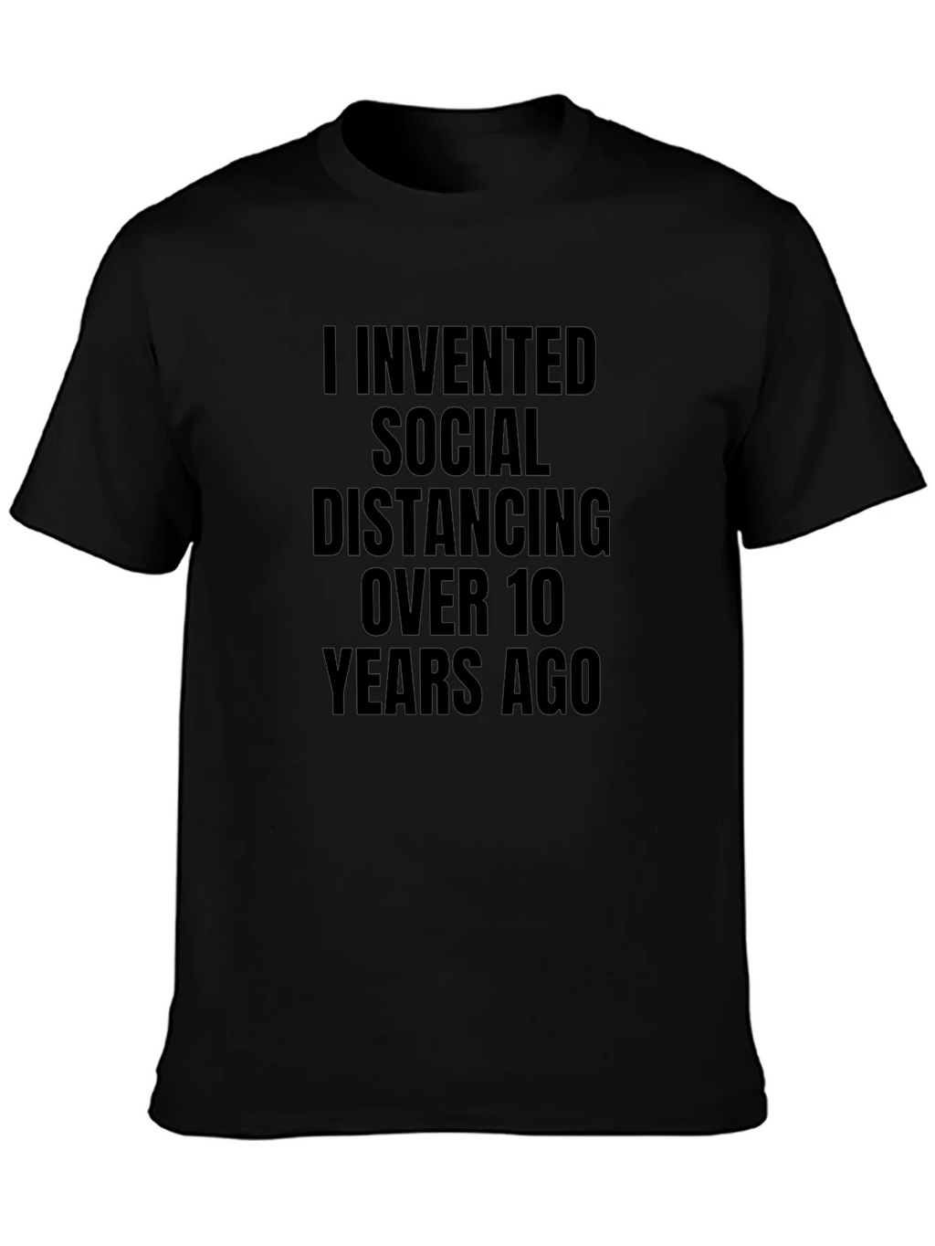 Social Distancing Inventor Black T-Shirt