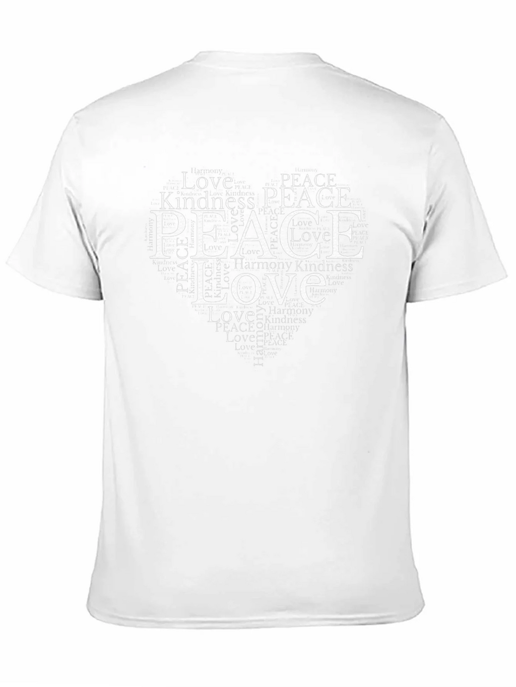 Peace & Love Heart T-Shirt - Black
