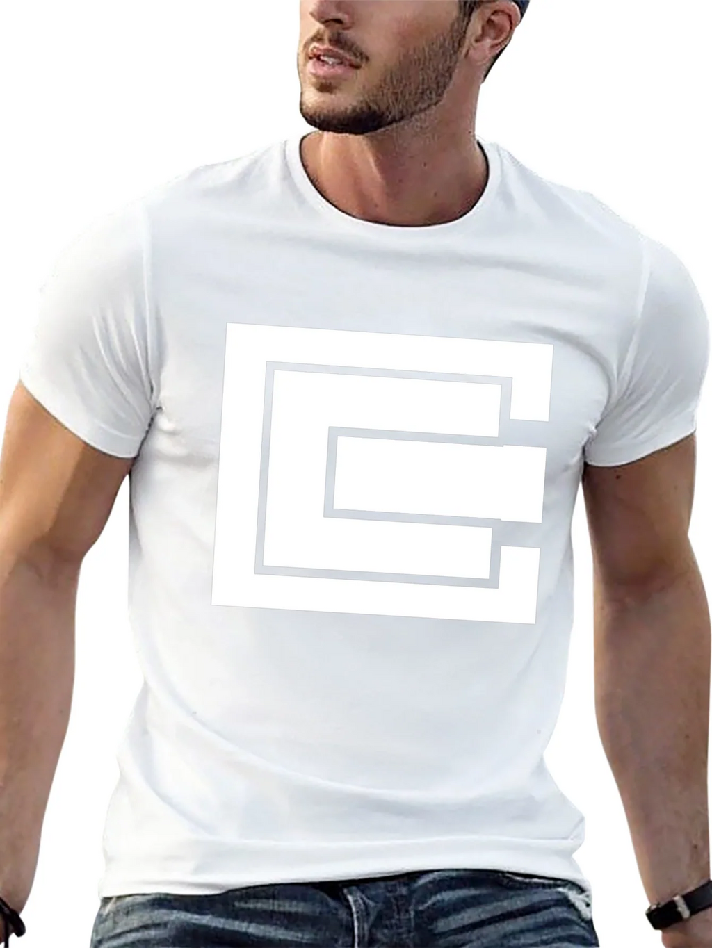 Geometric Square Black T-Shirt
