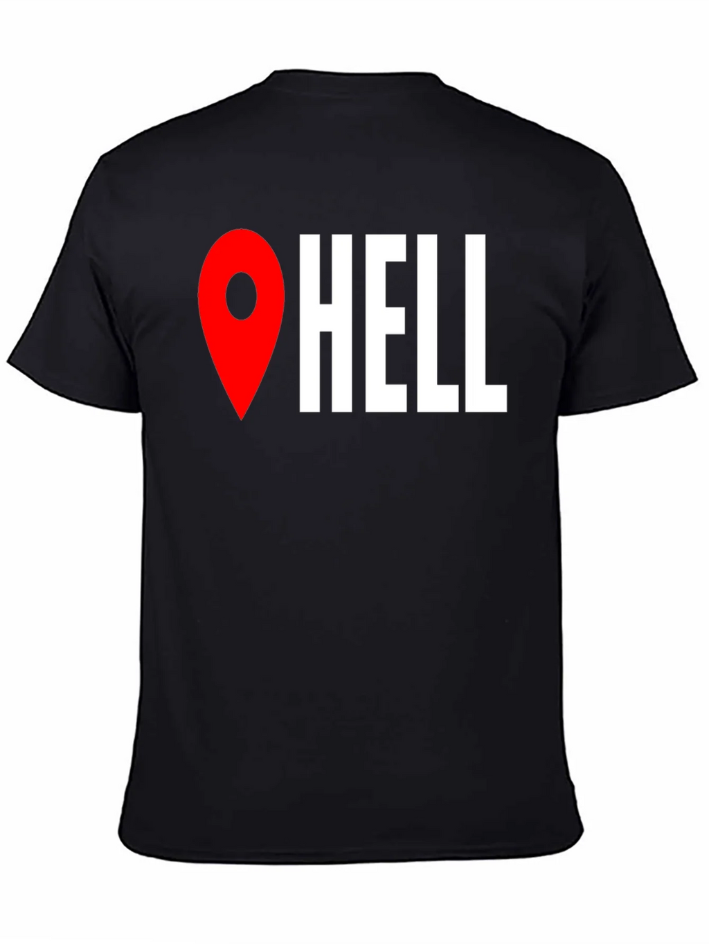 Funny Hell Location Pin T-Shirt