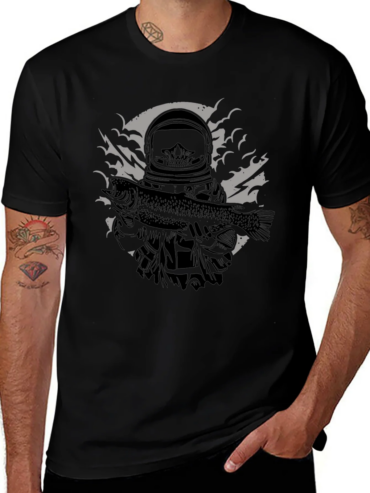 Astronaut Fish Graphic T-Shirt