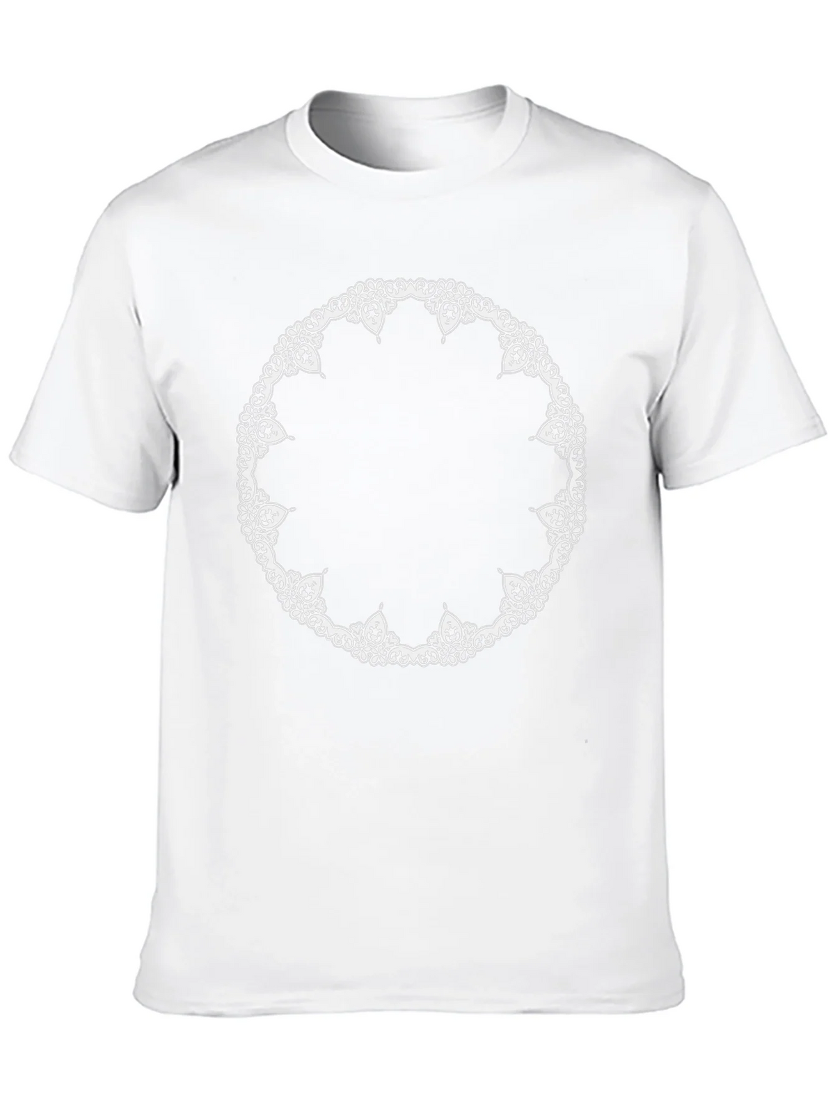 Black T-Shirt with Ornate Circle Design