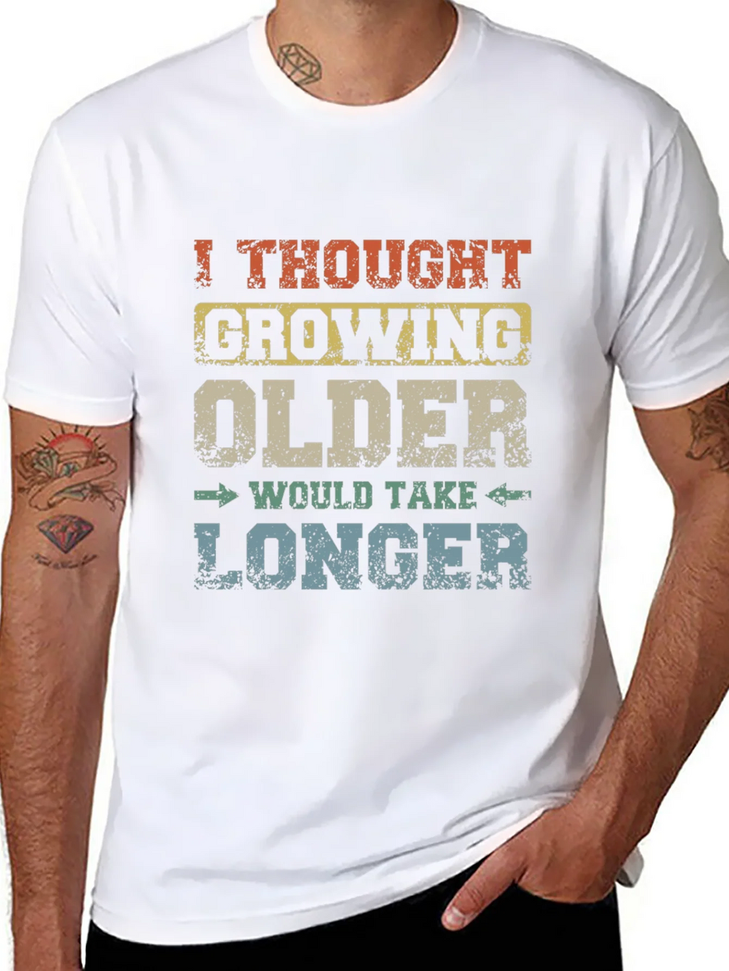 Funny Growing Older Graphic Novelty T-Shirt