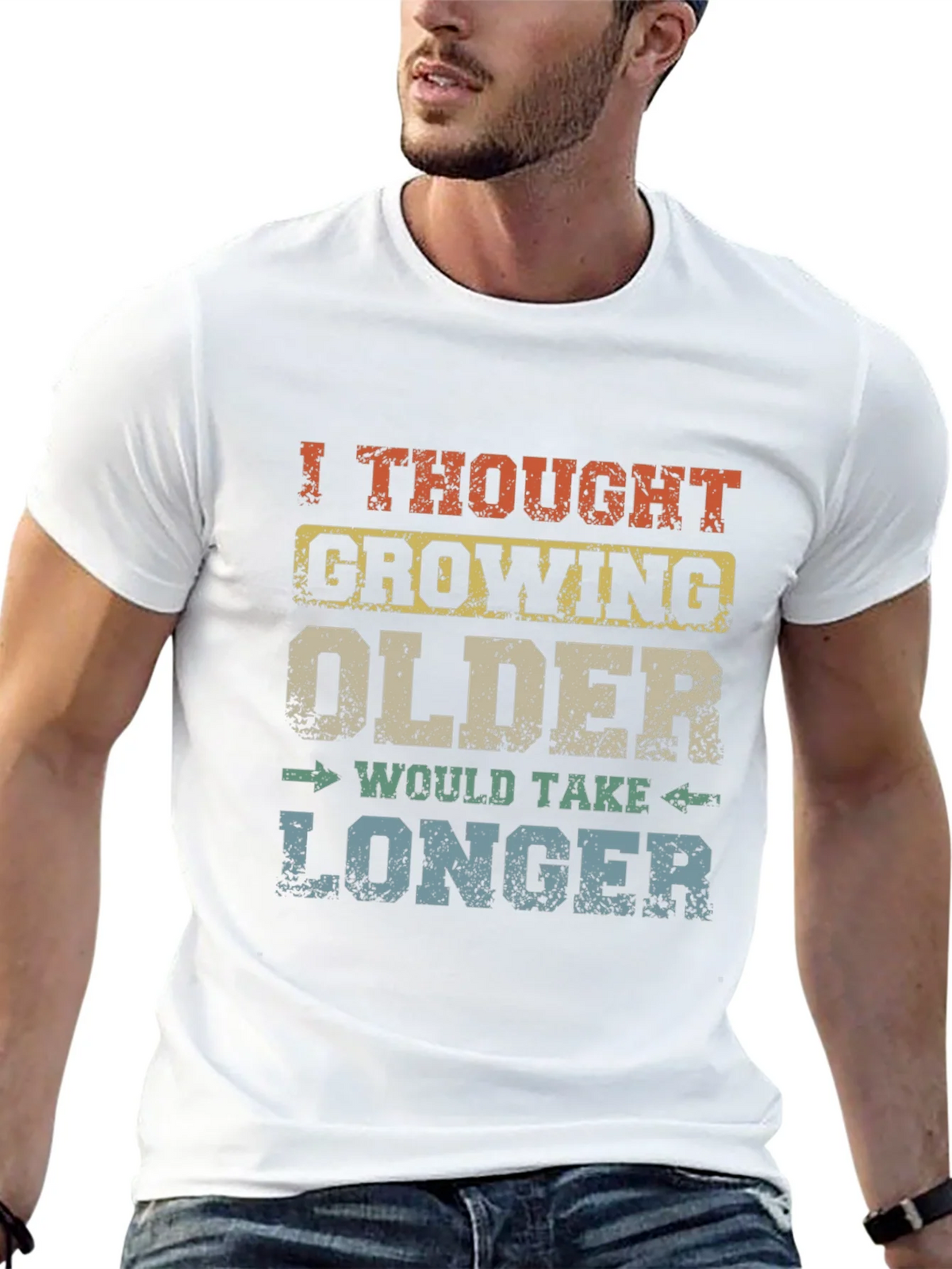 Funny Growing Older Graphic Novelty T-Shirt