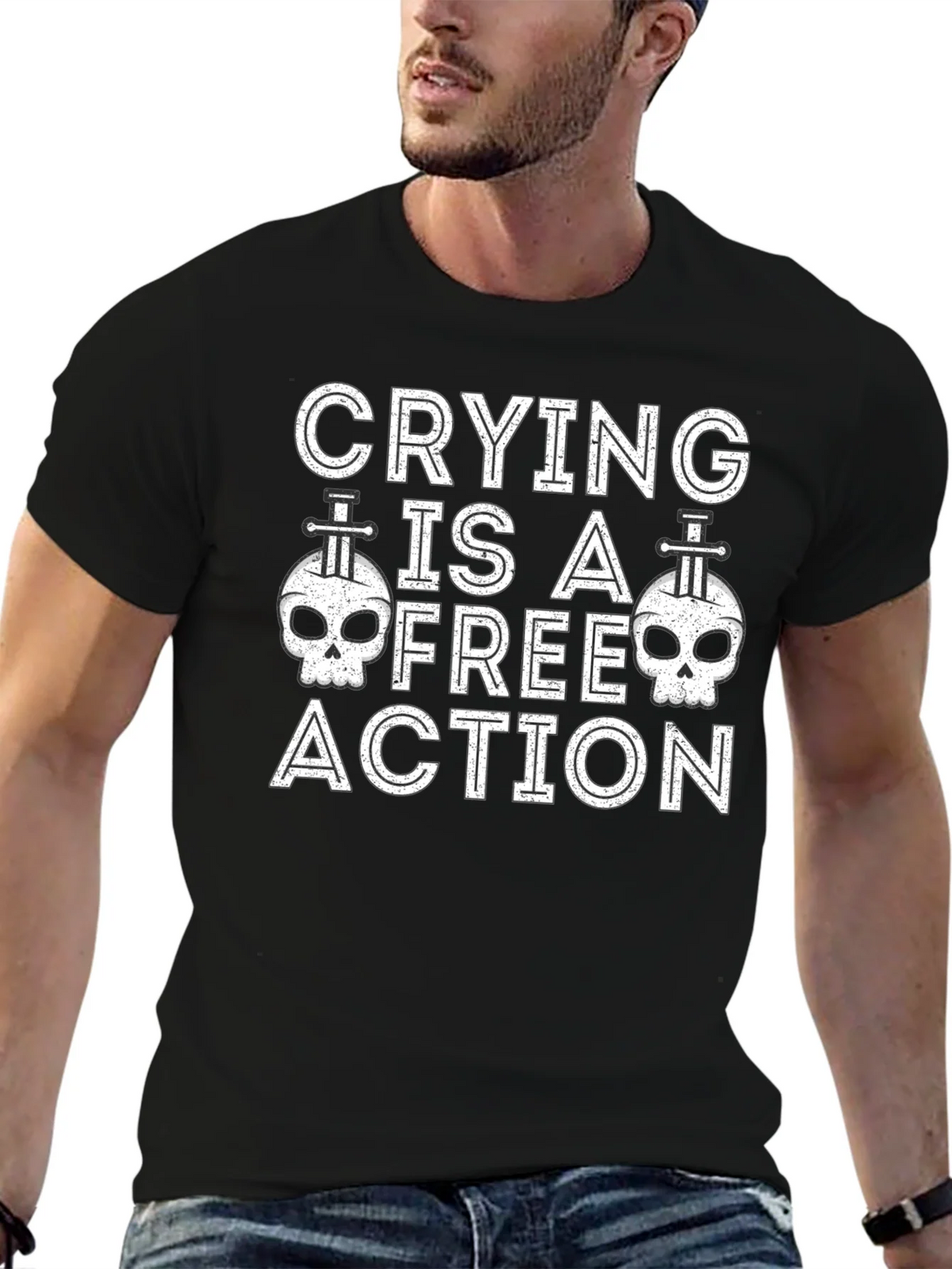 Crying is a Free Action Graphic Tee