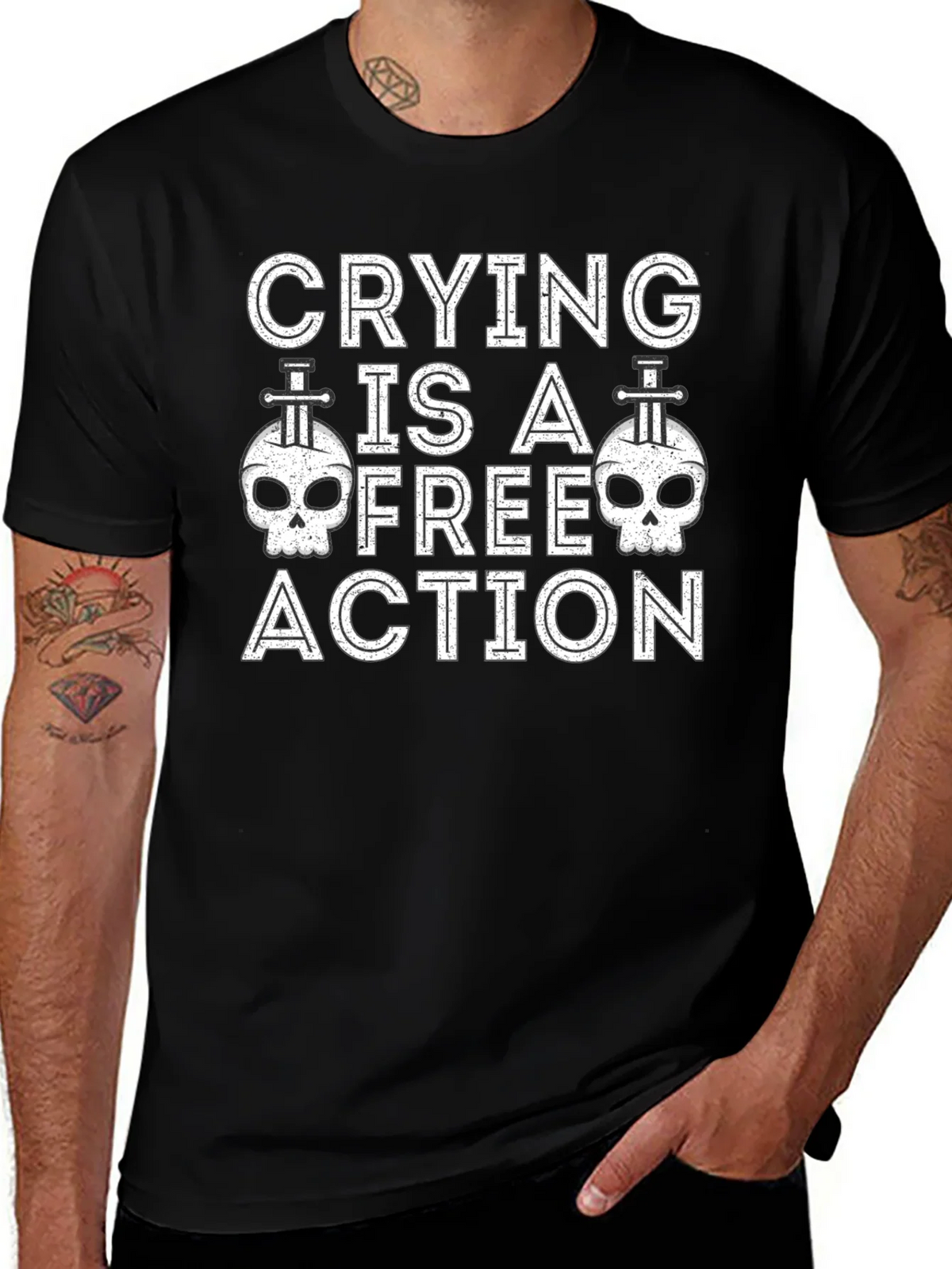 Crying is a Free Action Graphic Tee