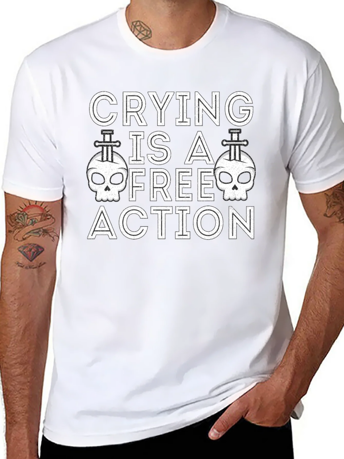 Crying is a Free Action Graphic Tee