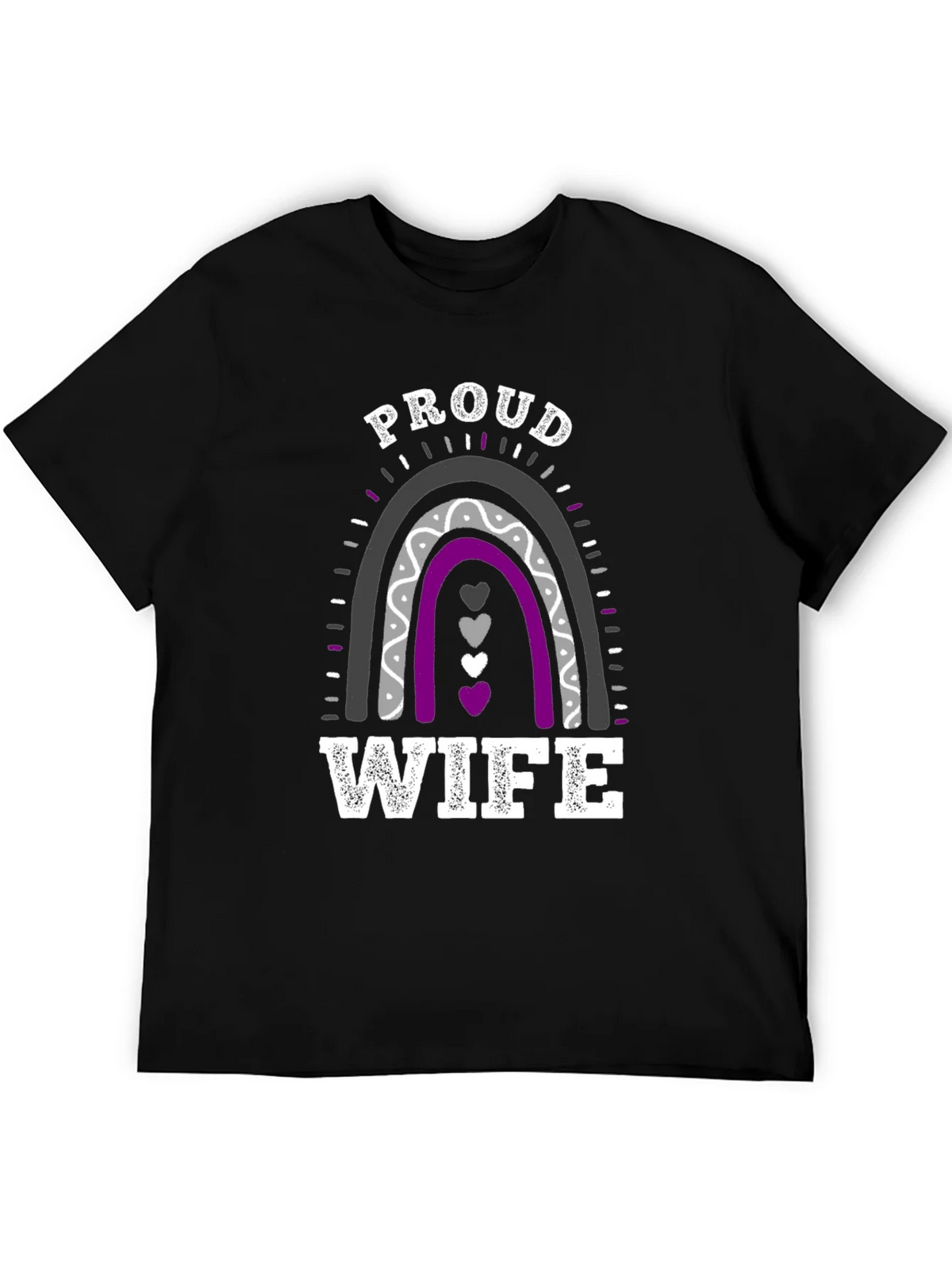 Proud Wife Rainbow Graphic T-Shirt