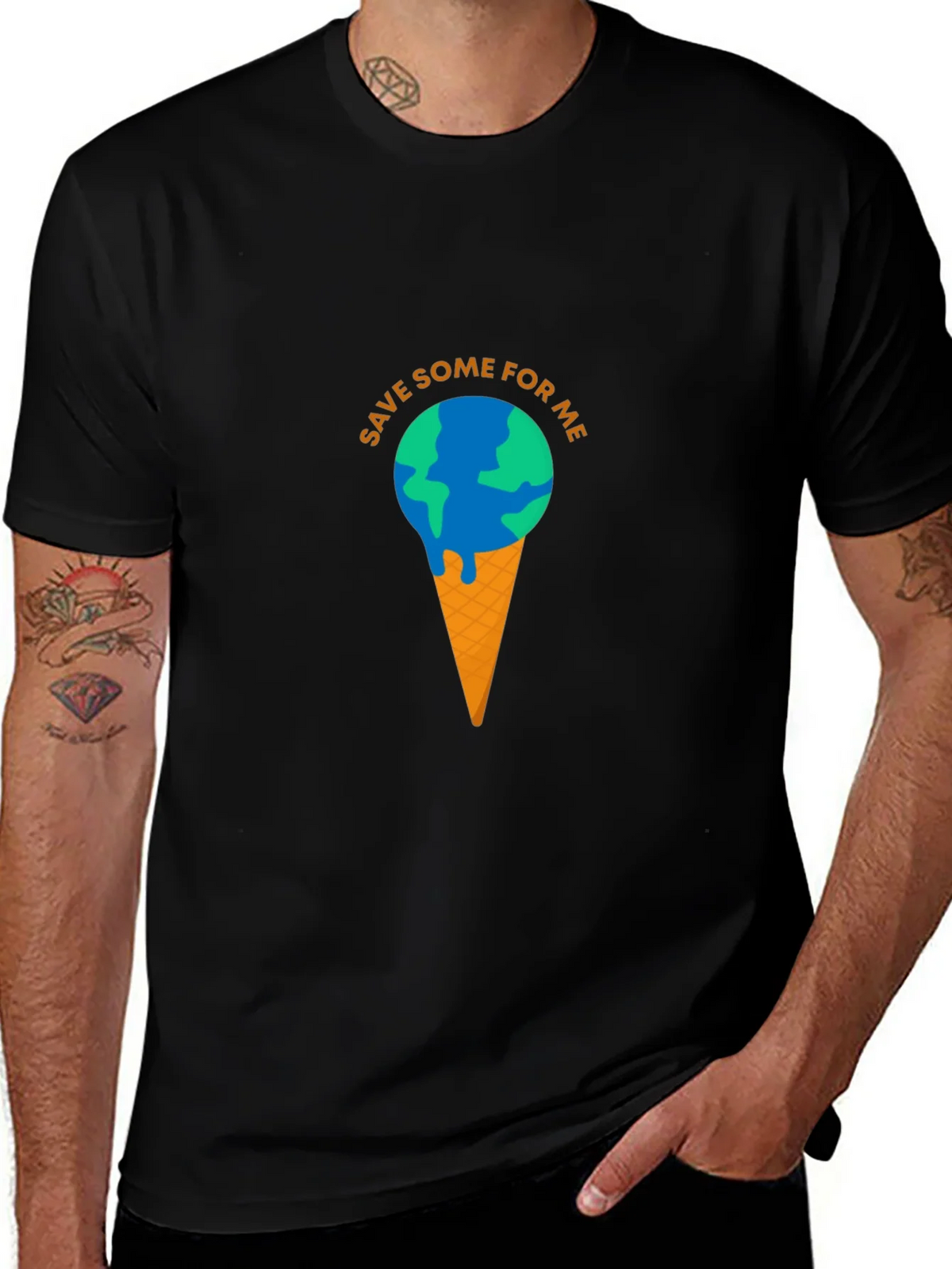 Save Some for Me Earth Ice Cream Cone T-Shirt