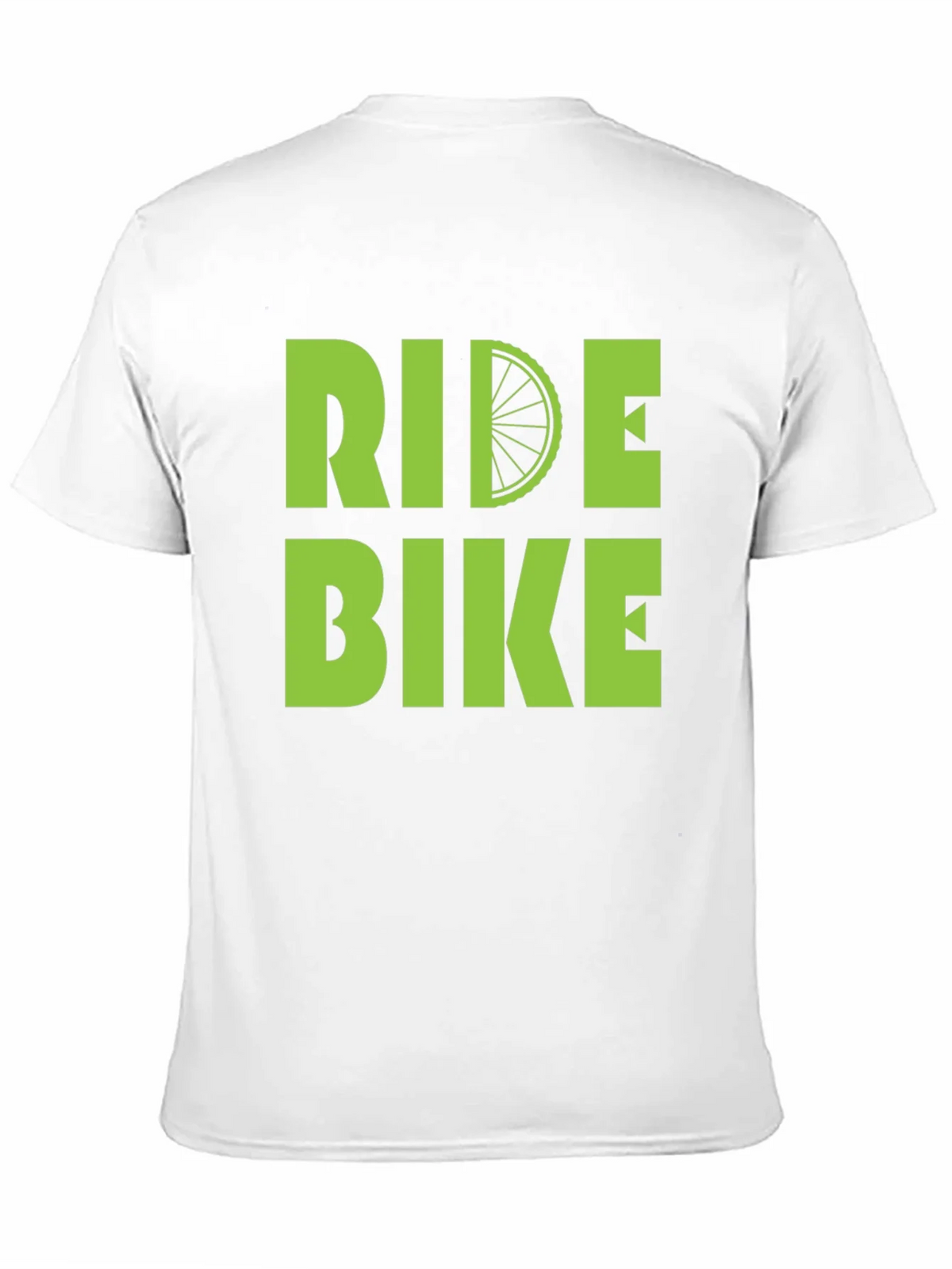 Ride Bike T-Shirt - Green Graphic Print