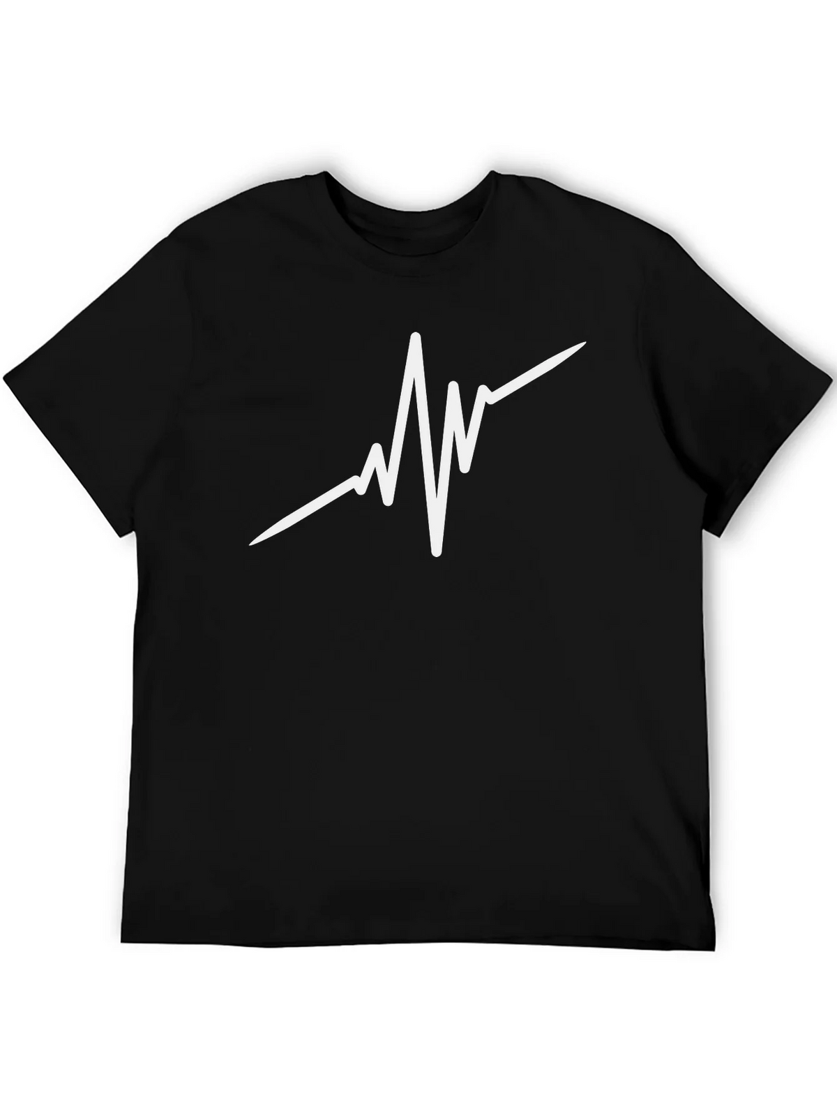 Heartbeat Graphic Black T-Shirt