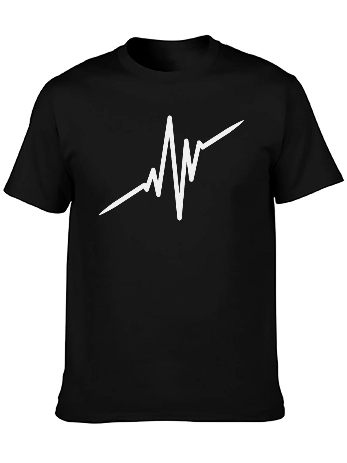 Heartbeat Graphic Black T-Shirt